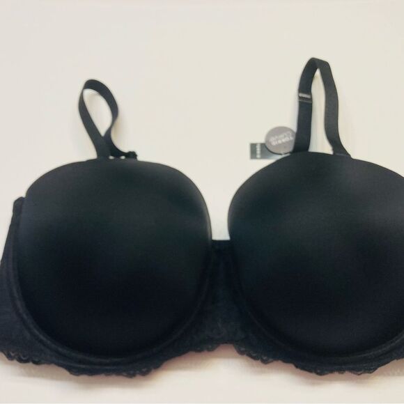 Torrid Bombshell Everyday Strapless lightly Lined Bra Black Plus Size 42G NEW - Picture 2 of 10